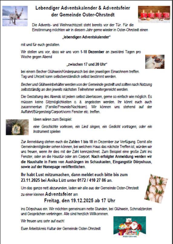 Lebendiger Adventskalender