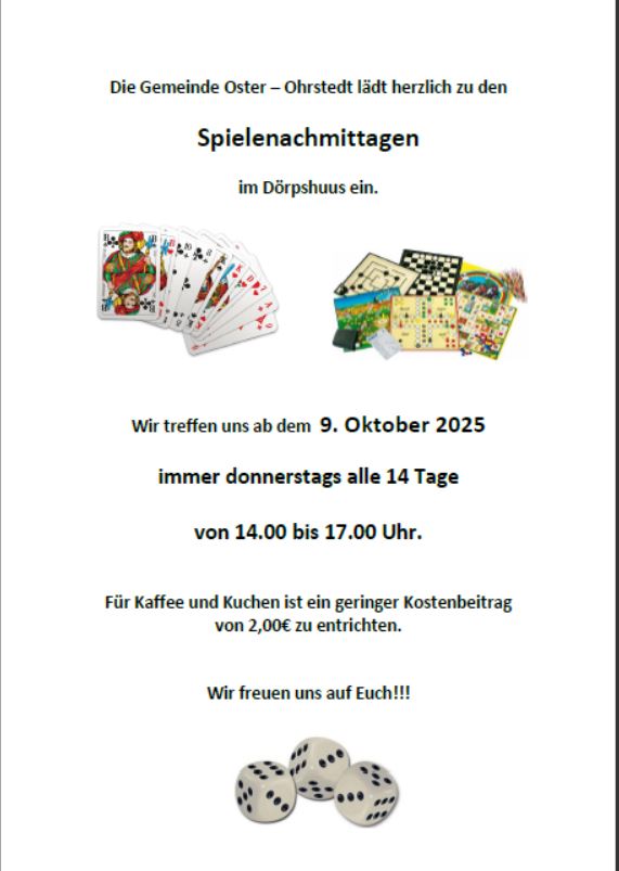 Spielenachmittage 2025 2026
